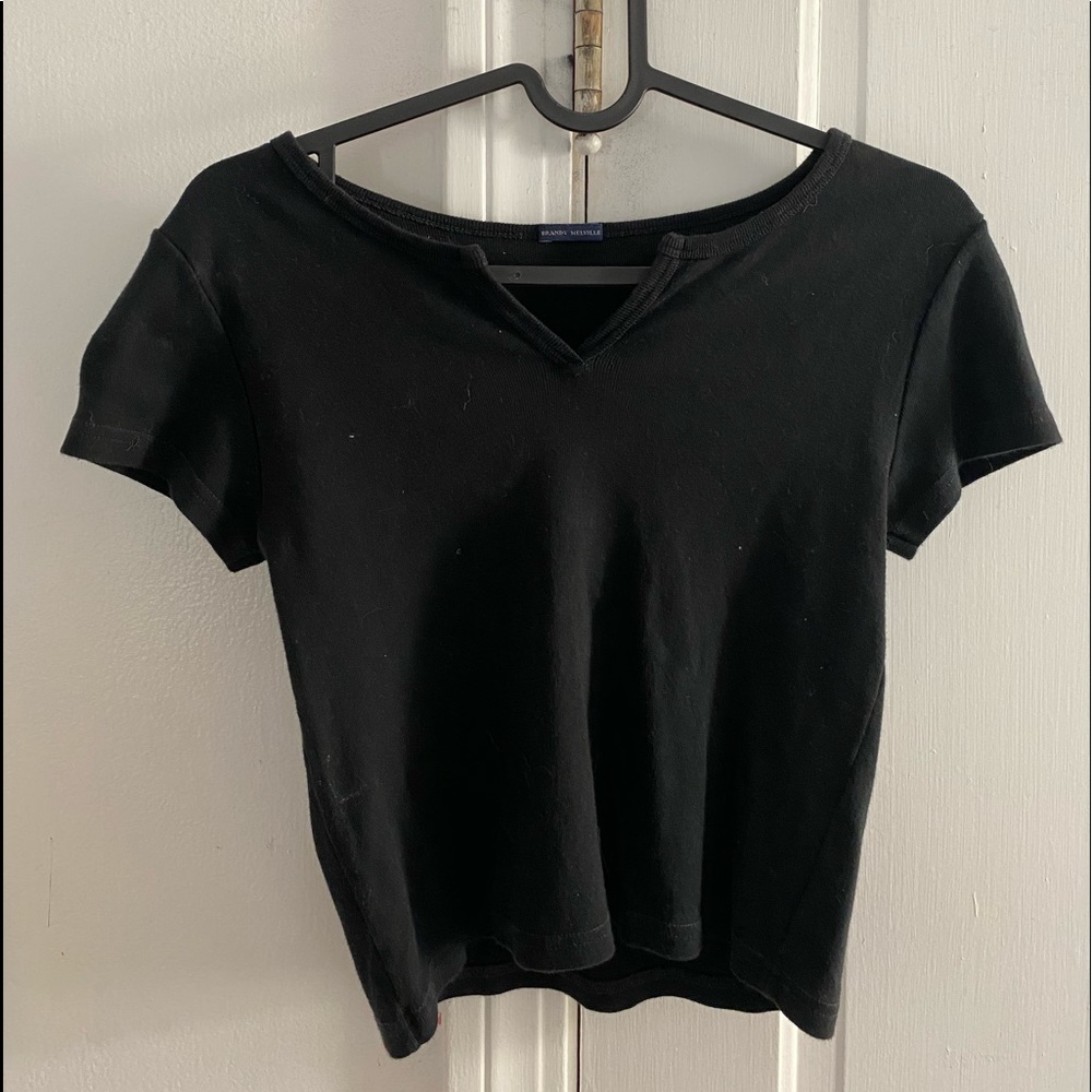 brandy melville ashlyn top - crop OS in color black